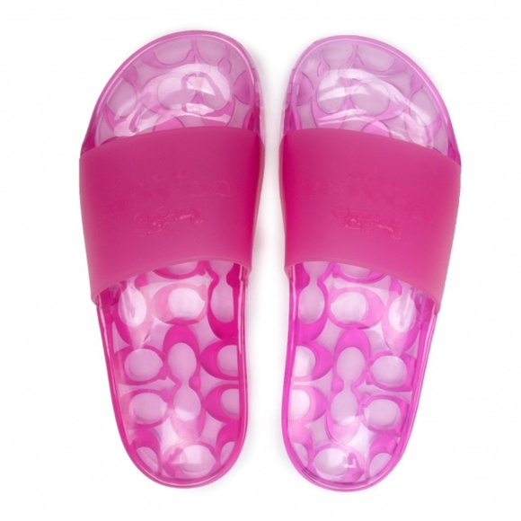 COACH Ulyssa Rubber Slides - Picture 2 of 4